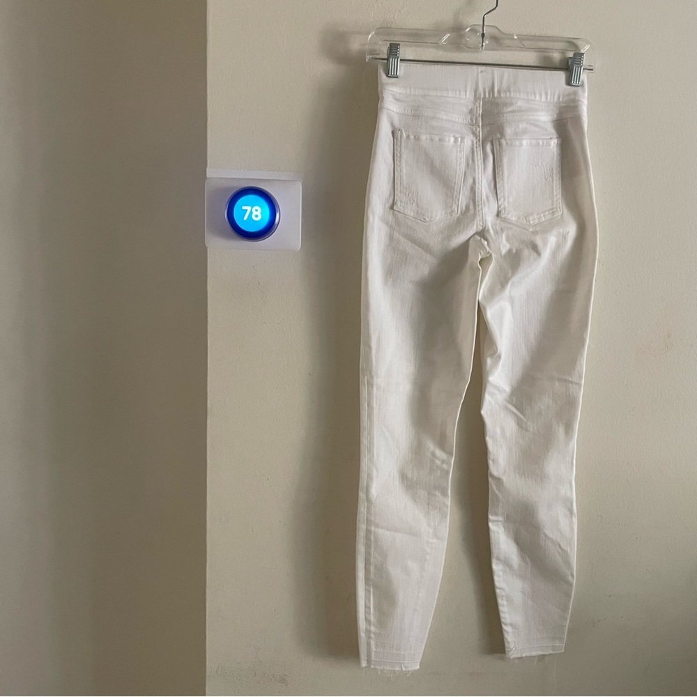 NWT Spanx distressed skinny jeans white XS - Picture 3 of 10